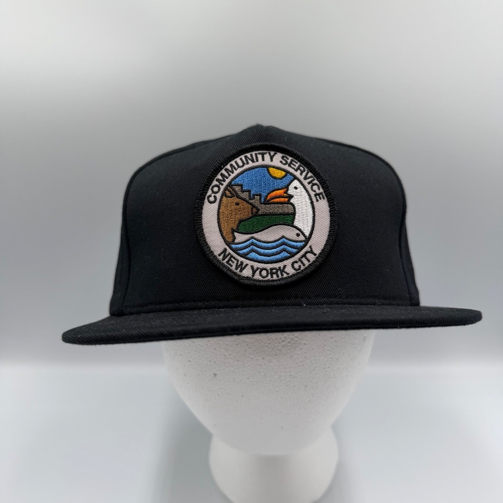 Only NY Community‎ Service New York City Snapback Hat Black Made in USA Cap NWOT